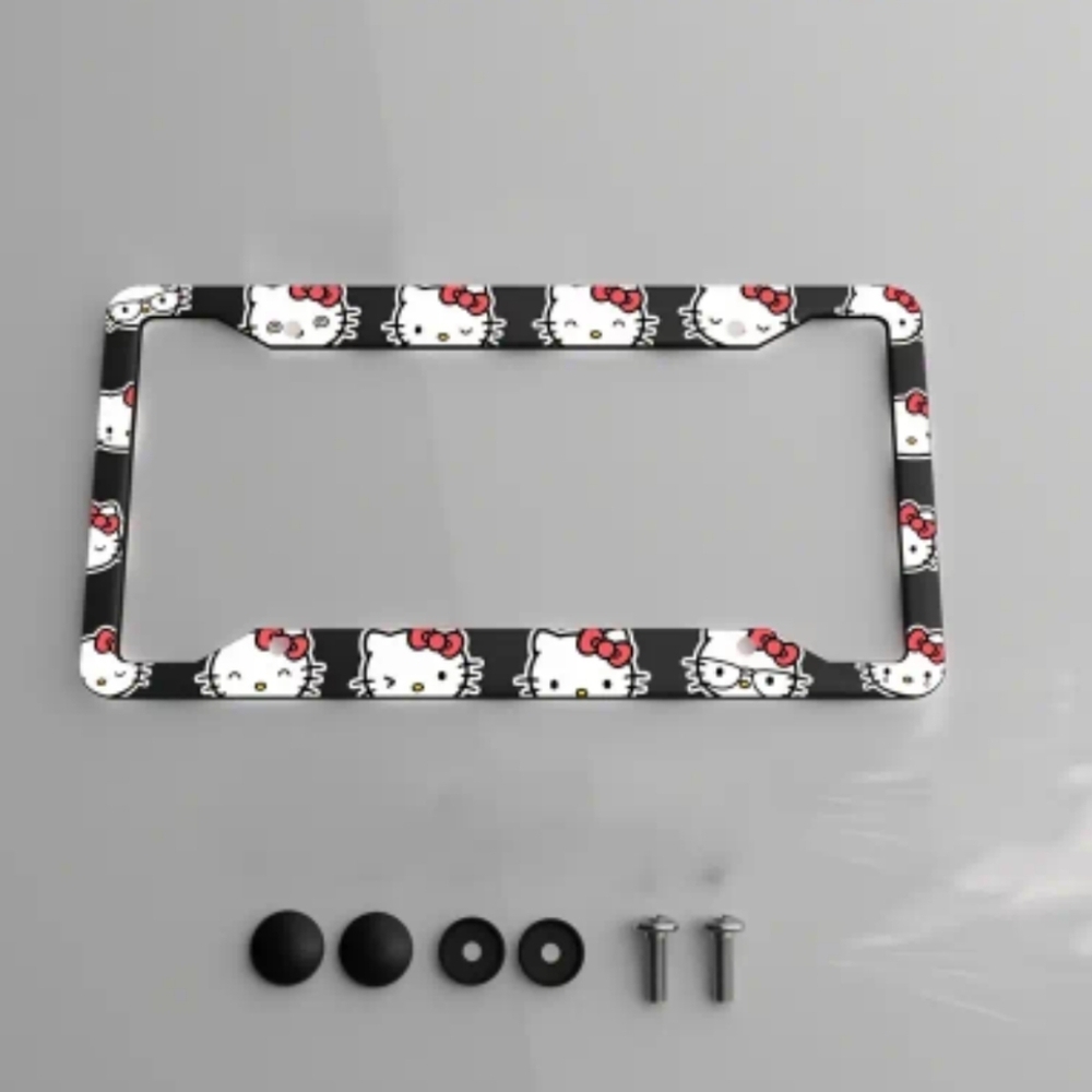 Hello Kitty Aluminum License Plate Frame